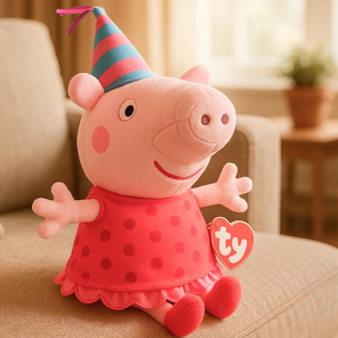 TY Peppa Pig Beanies 20th Anniversary Regular - Weiches Plüschtier für Kinder, Babyspielzeug, Teddy,