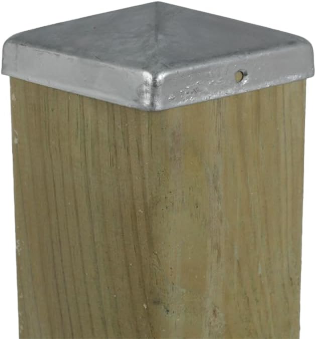 10× Pfostenkappe Pyramide 9×9 cm (91×91 mm) – feuerverzinkte Stahl-Abdeckung für Holzpfosten – witte