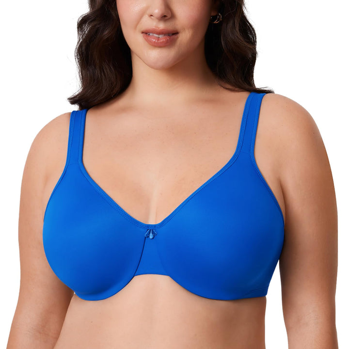 DELIMIRA Damen Minimizer BH mit Bügel Grosse Brüste Starker Halt Seamless Tshirt BHS Soft 70B Funkel