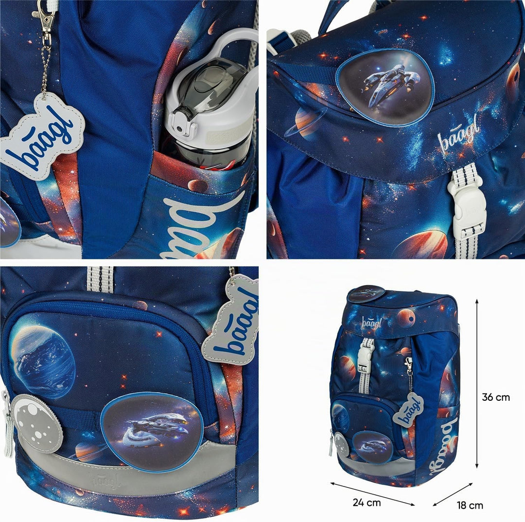 Baagl Schulranzen für 1. Klasse Jungen, Airy Schulrucksack, Ultraleicht Schule Tasche Kinder, Schult