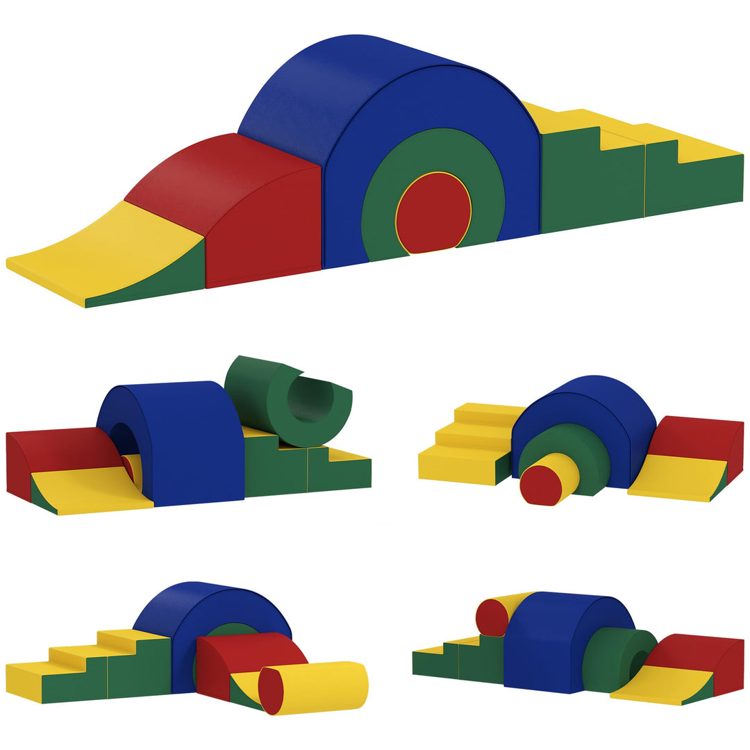 AIYAPLAY Schaumstoff Bausteine Kinder 5 TLG. Klettern Softbausteine Riesenbausteine Grossbausteine B
