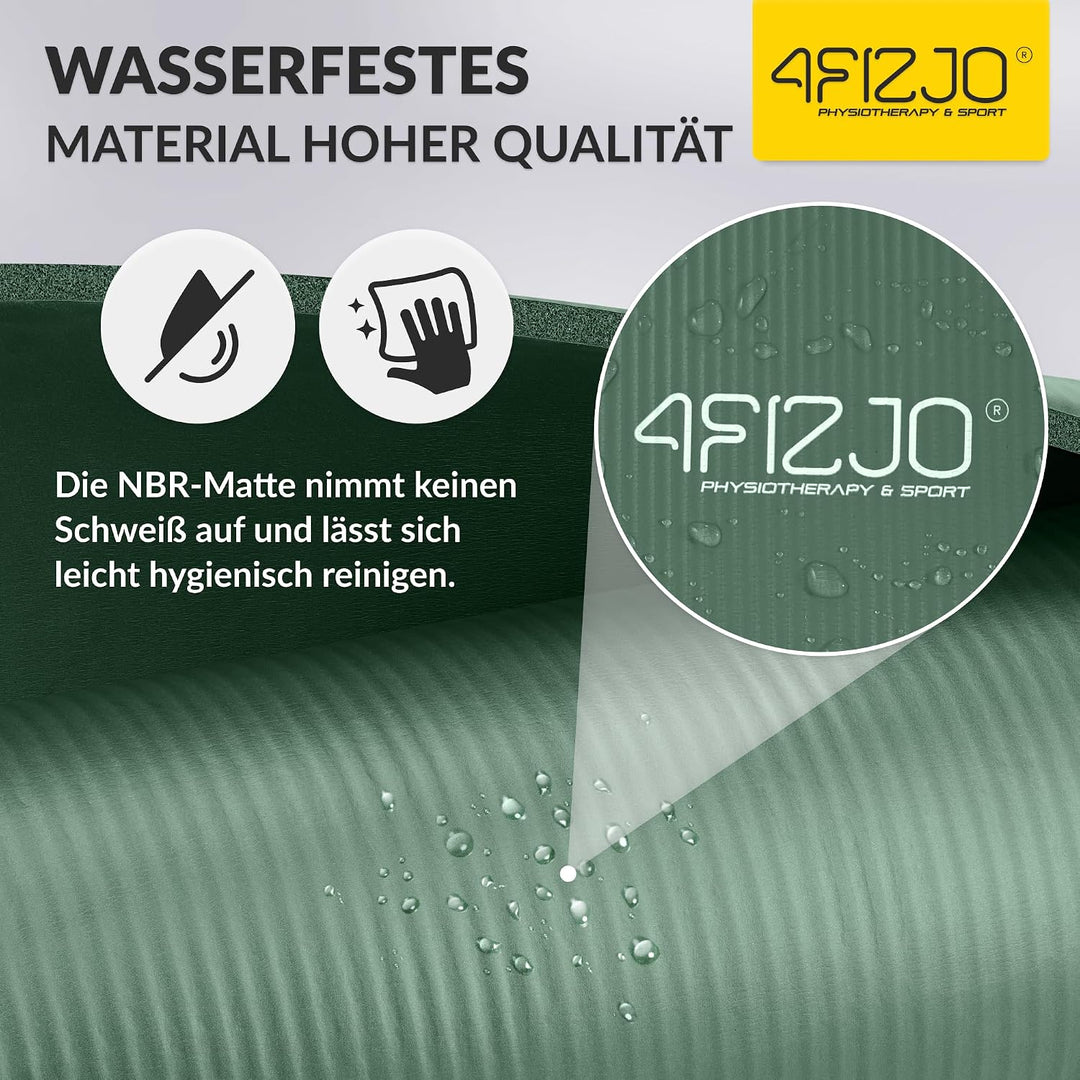 Fitnessmatte mit Tragegurt, Abm. 180x60 cm, NBR-Schaumstoff, Rutschfest, Komfort, In &amp; Outdor, Pilat