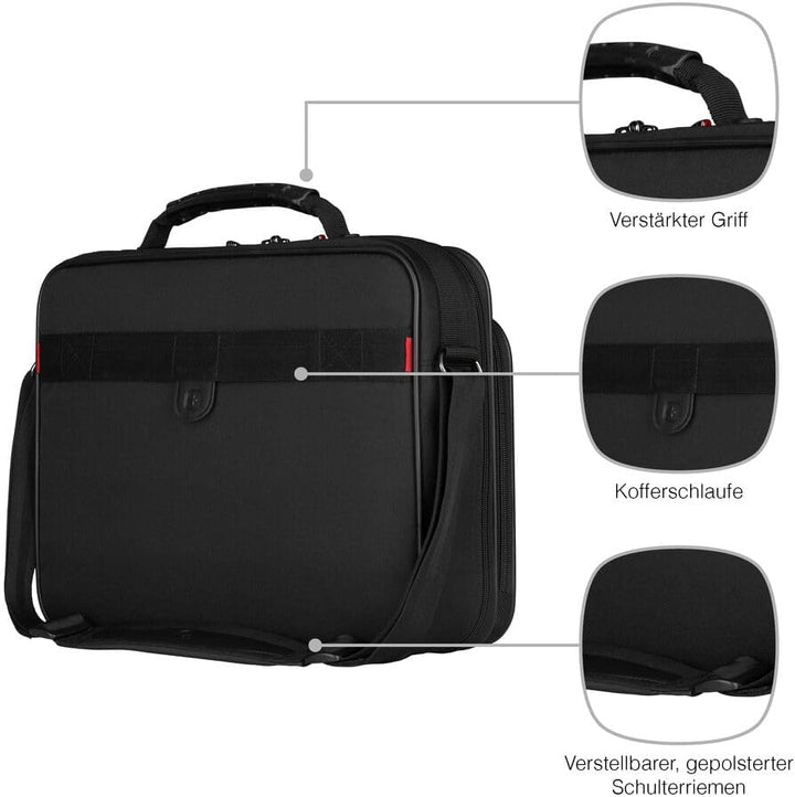 WENGER Legacy 16 Laptop-Tasche zum Umhängen, Notebook bis 16 Zoll, Aktentasche, Organizer, 15 l, Dam