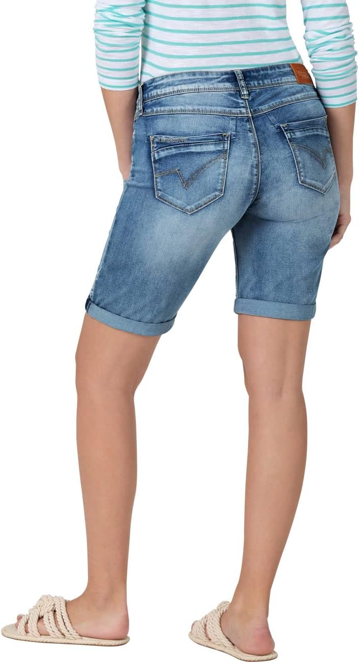 Timezone Damen Slim Nalitz Shorts 27 Fresh Indigo Wash, 27 Fresh Indigo Wash