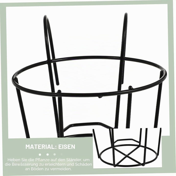 Garneck 2 Stück Hängende Blumentopfhalter Aus Metall Für Balkon Und Garten - Runder Blumenkasten Für