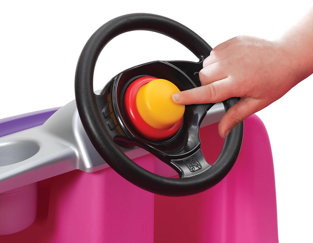 Step2 Whisper Ride Kinderauto/Rutscher in Rosa | Spielzeug Auto mit Schiebestange | Kinderfahrzeug/R