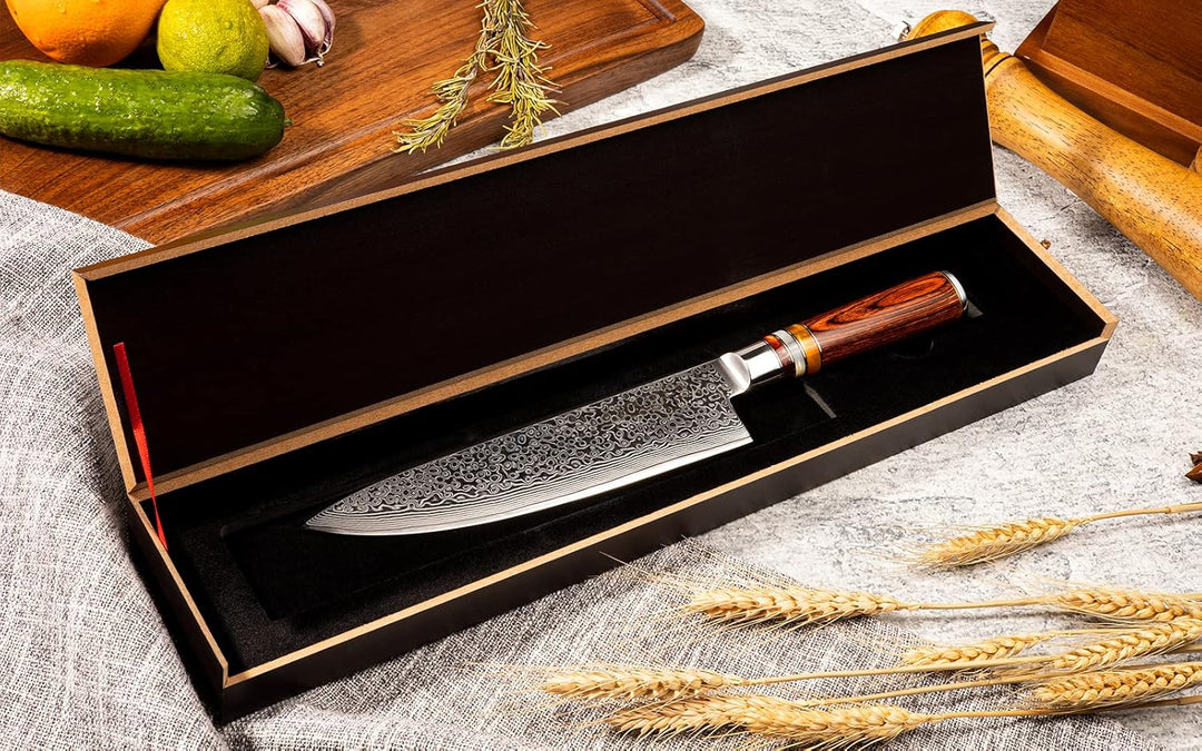 Damastmesser 20cm, FANTECK Scharf Küchenmesser 67 Schichten VG-10 Damaststahl Japanisches Kochmesser