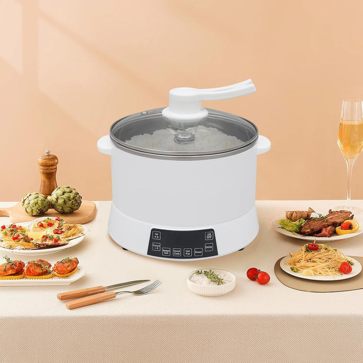 4L Zuckerarmer Reiskocher 1500W Einstellbare Leistung Multikocher mit Reservierungsfunktion Schongar
