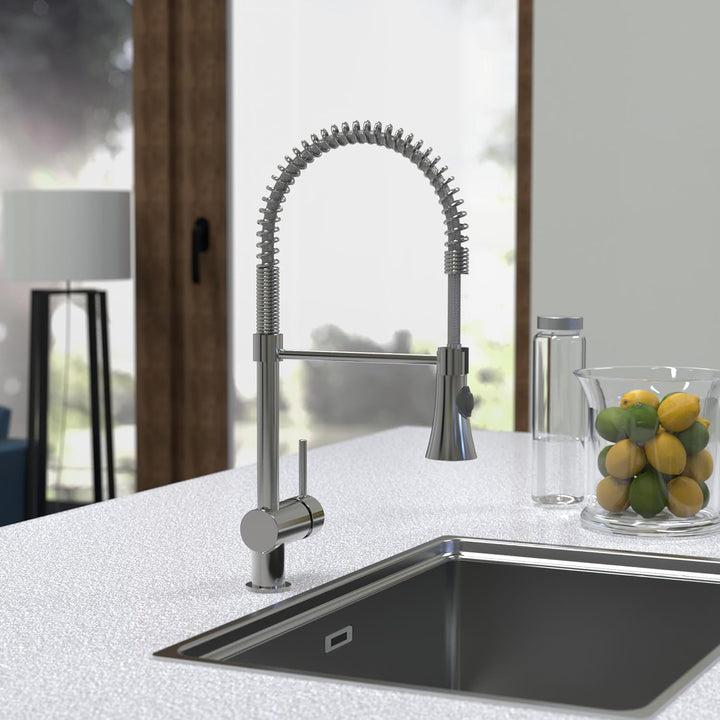 SCHÜTTE 79155 CORNWALL Küchenarmatur, Einhebelmischer mit ausziehbarer Geschirrbrause, 360 Grad schw