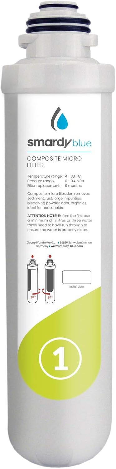 smardy blue 3in1 Ersatzfilter Set für Osmoseanlage zagora - Wechselintervall alle 12 Monate Filterse