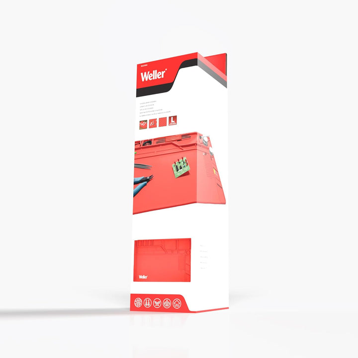 Weller WLACCWSM1-02EU Anti-Rutsch Matte für Lötarbeiten Grösse „gross“, Rot