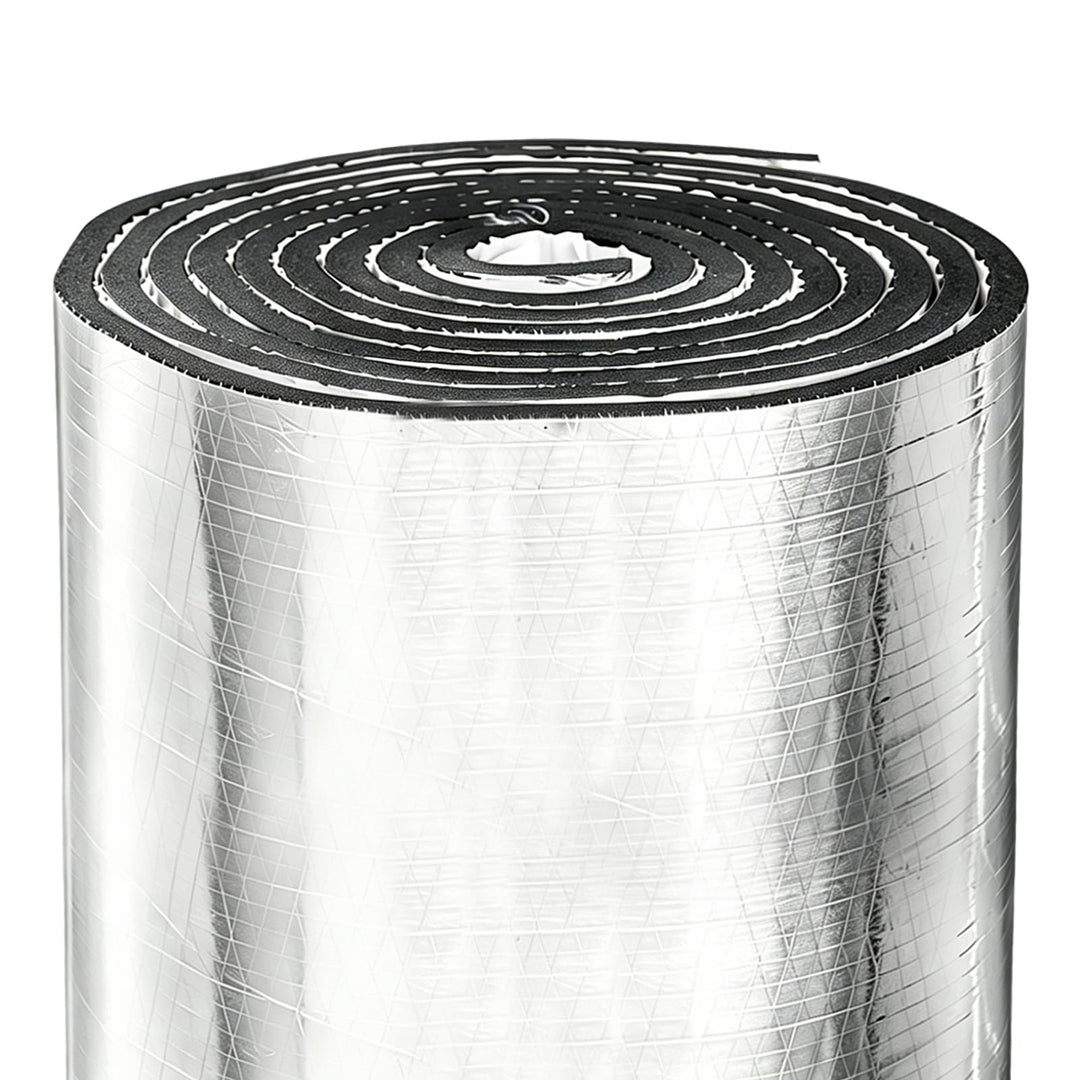 Dämmstoff Rolle 5mm, Selbstklebende Aluminium Isolierung mit Gummi-Beschichtung, Wärmedämmung Schall
