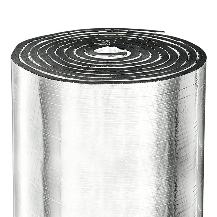 Dämmstoff Rolle 5mm, Selbstklebende Aluminium Isolierung mit Gummi-Beschichtung, Wärmedämmung Schall