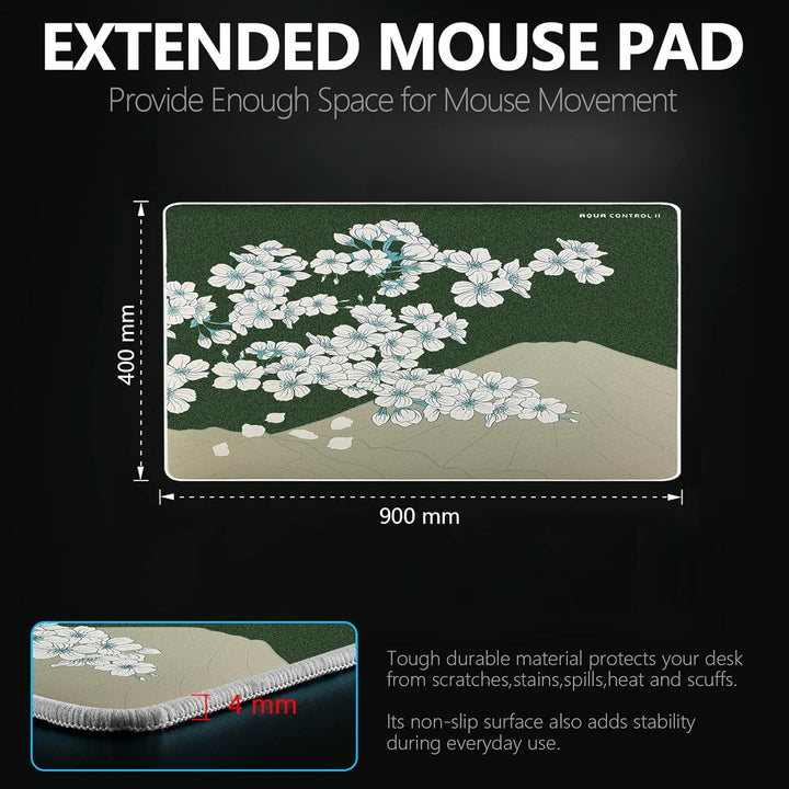 X-Raypad Aqua Control 2 AC2 Sakura Gaming-Mauspad, Ultra-Hochpräzisions-Mauspad mit Perfekter Geschw