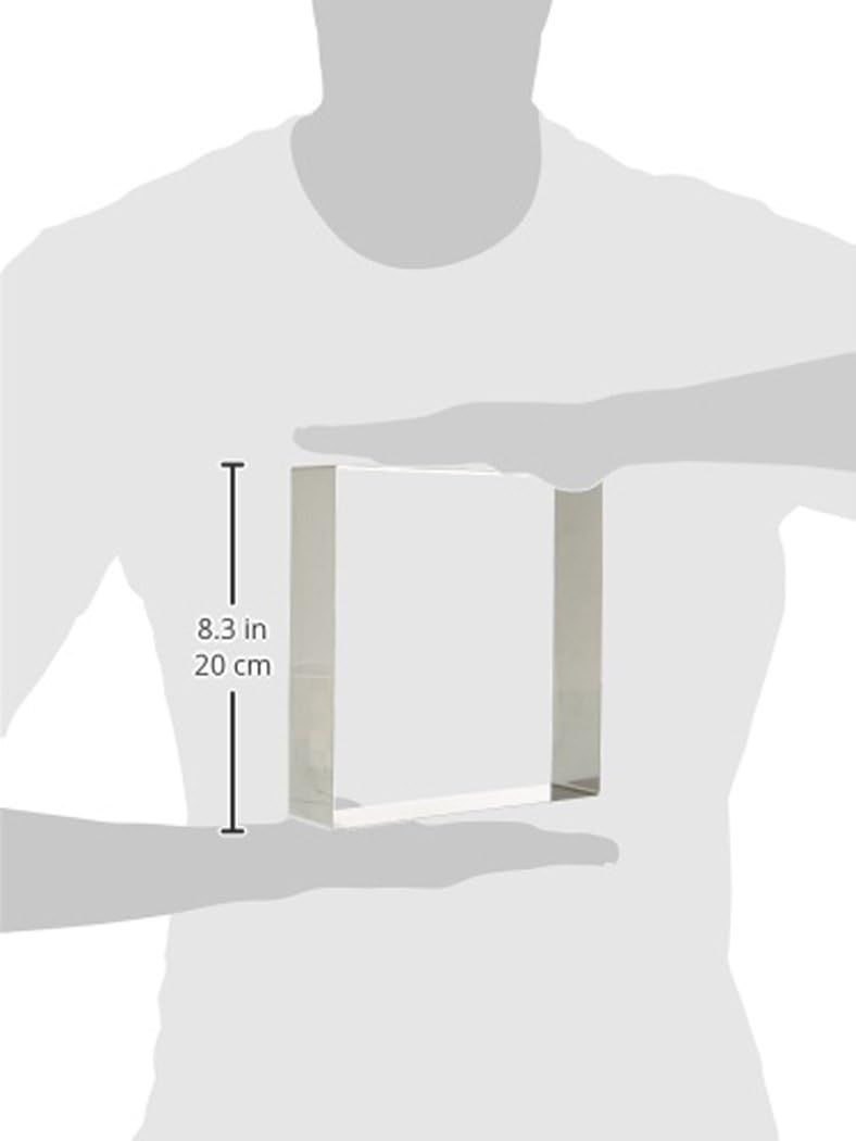 Decora 0063796 TORTENRING QUADRATISCH AUS Edelstahl 20X20X4,5 H cm 20 x 20 x 4,5 cm, 20 x 20 x 4,5 c