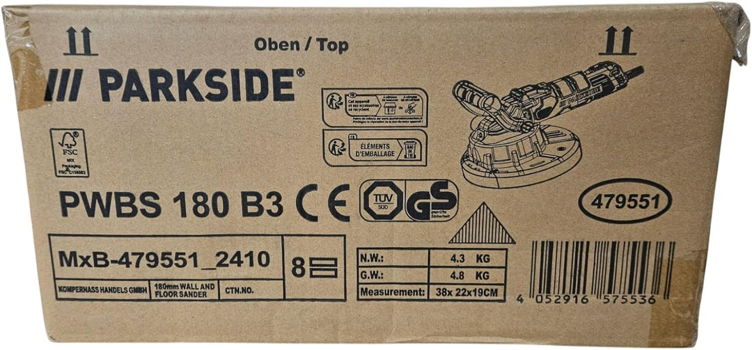 Parkside Wand- und Bodenschleifer »PWBS 180 B2«, 1050 W