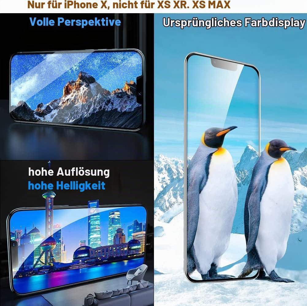 EFAITH für iPhone X Display OLED Ersatz Bildschirm 5,8" Full HD 3D Touchscreen Digitalisierer mit Re