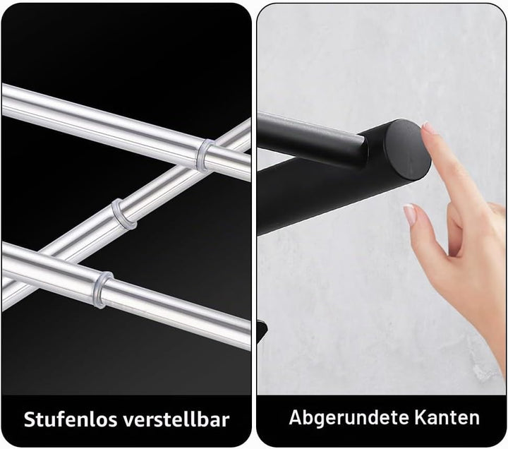 Einziehbar Handtuchhalter 43-78CM Edelstahl Handtuchhalter Bad Handtuchstange Wand-handtuchhalter mi