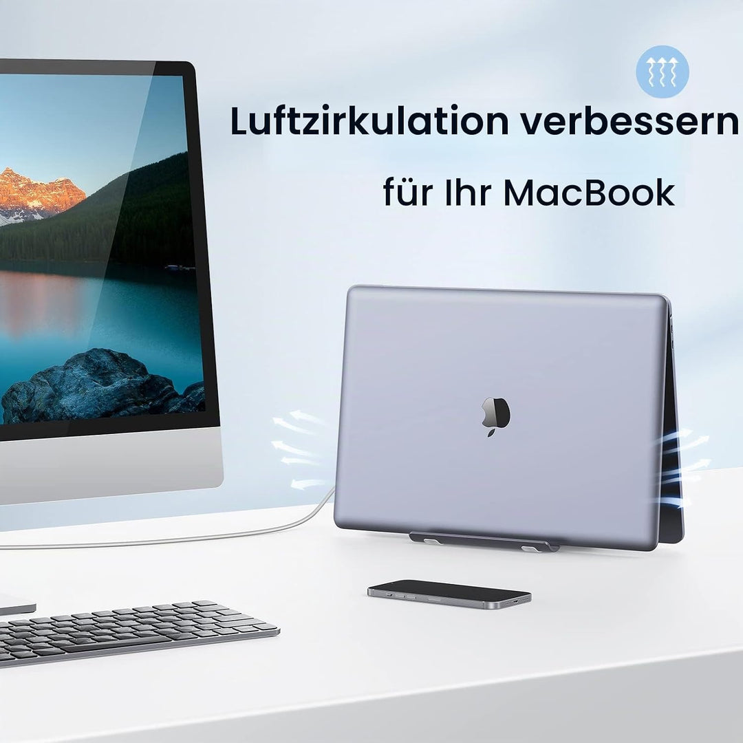 ORICO Vertikaler Laptop Ständer, Verstellbarer Laptop Halter Vertikal, Aluminium Notebook Halterung,