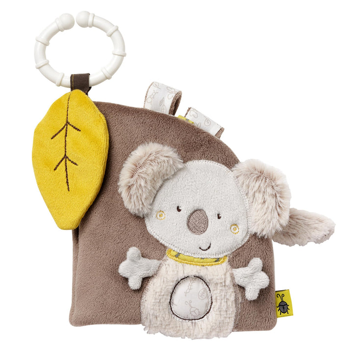 Fehn Fühlbuch Koala - Buggybuch aus Stoff - Babyspielzeug Buch mit Quietsche, Rassel, Raschelpapier