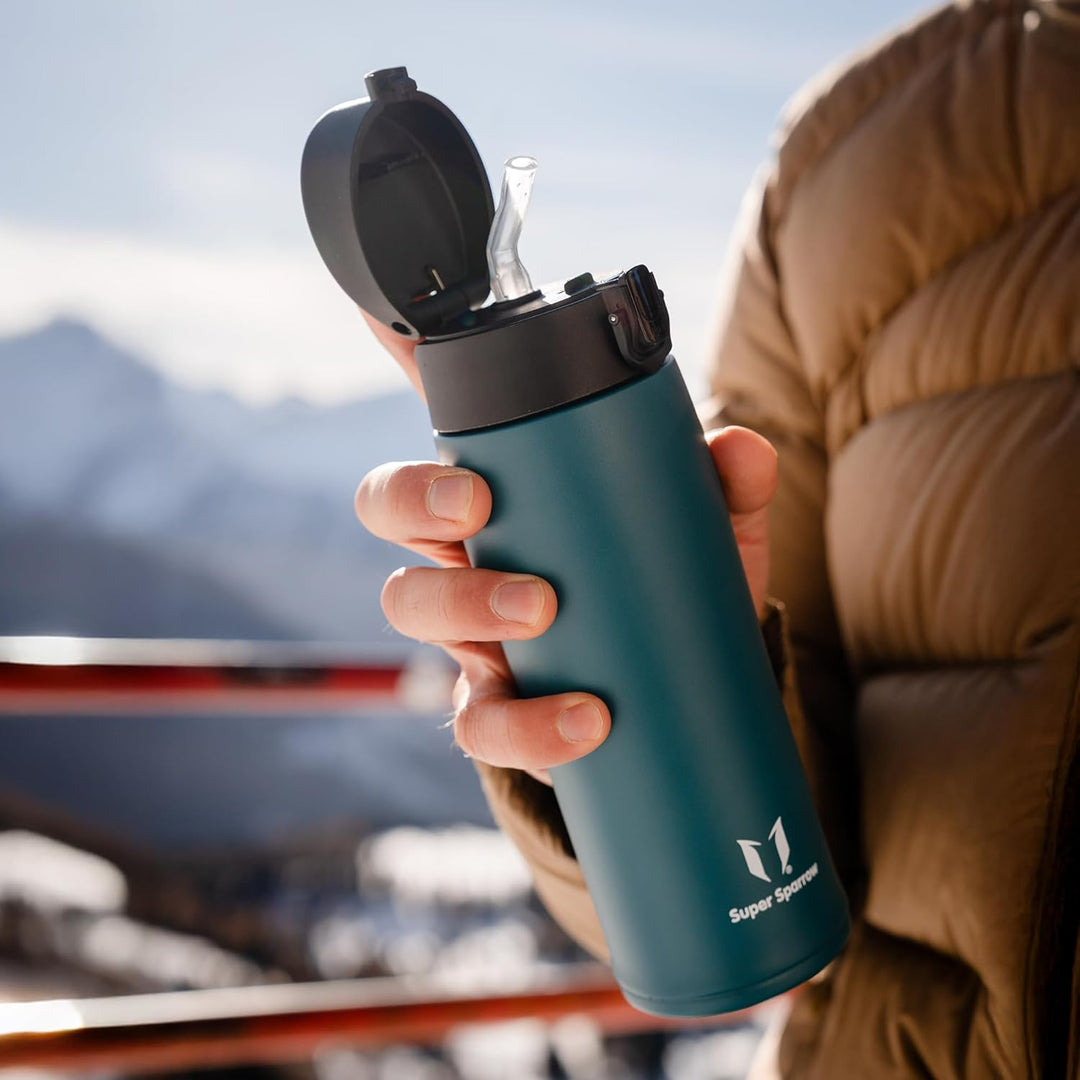 Super Sparrow Trinkflasche Edelstahl - Thermobecher - 350ml, 500ml, 750ml, 950ml - BPA-Frei Thermosf