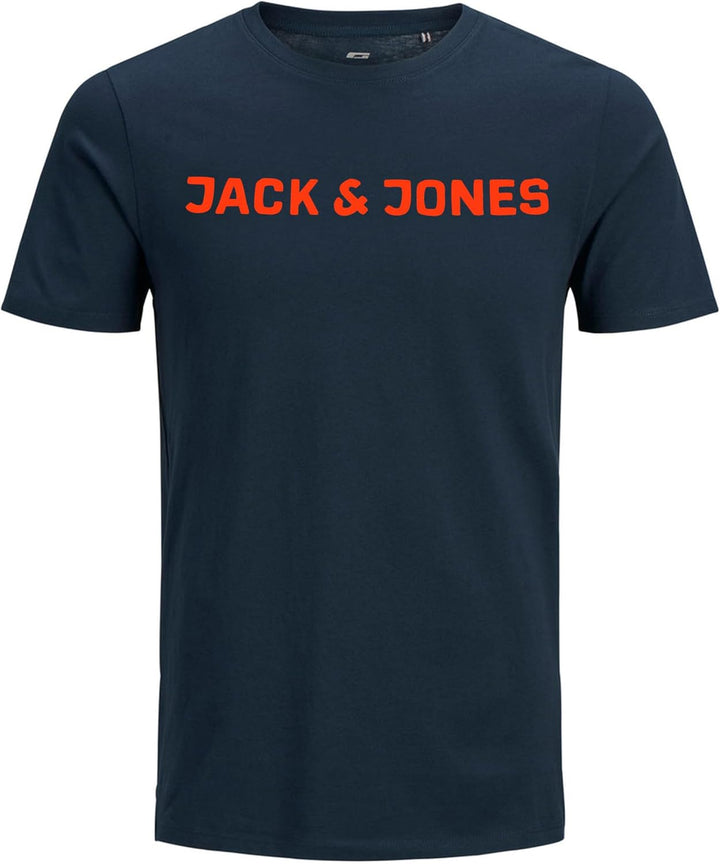 JACK &amp; JONES Male T-Shirt 3er-Pack Logo T-Shirt XS 5er Pack (4x Schwarz, Blau), XS 5er Pack (4x Schw