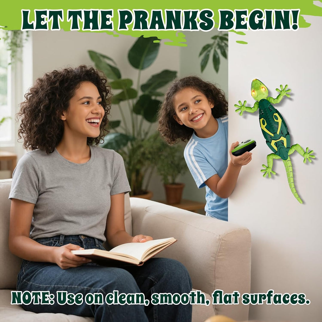 Wall Crawler Gecko, Remote Controlled Crawling Chameleon, Fernbedienung Wand Gecko mit Leuchtenden A