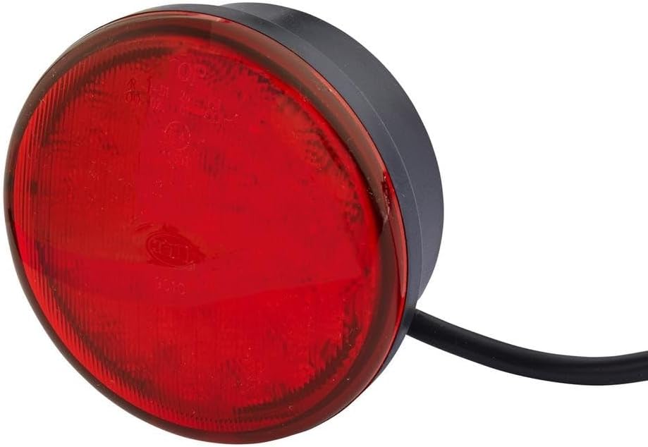 HELLA - Heckleuchte - 83mm - LED - 24/12V - Anbau/geschraubt - Lichtscheibenfarbe: rot - LED-Lichtfa