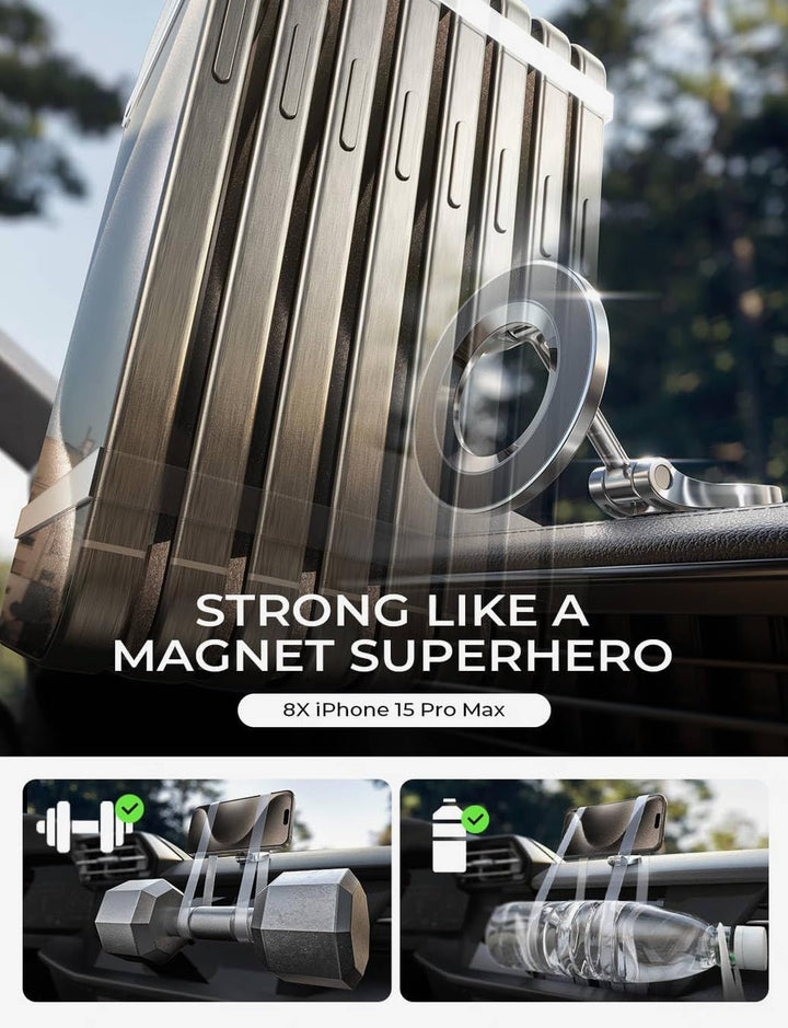 LISEN Handyhalterung Auto für MagSafe Autohalterung - [24x N52 Magnet] Universal Magnetische Handyha