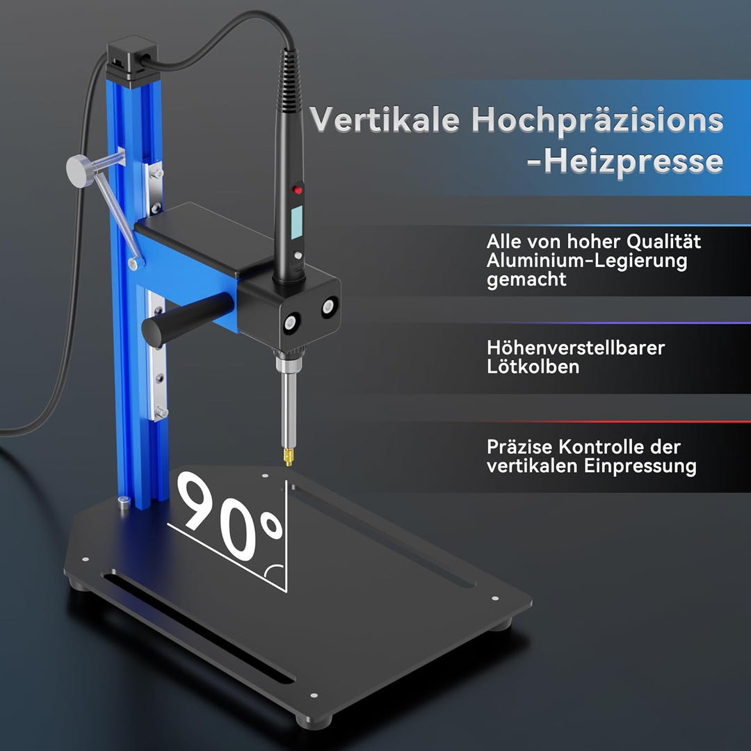 Einschmelzhilfe für Gewindeeinsätze, Aluminiumlegierung Heat Set Insert Tool, Vertikales Einschmelzw