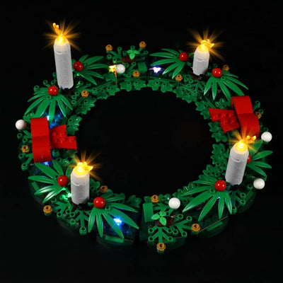 LocoLee Led Licht Set Kompatibel mit Lego Adventskranz, Led Beleuchtungs Set Compatible with Lego 40