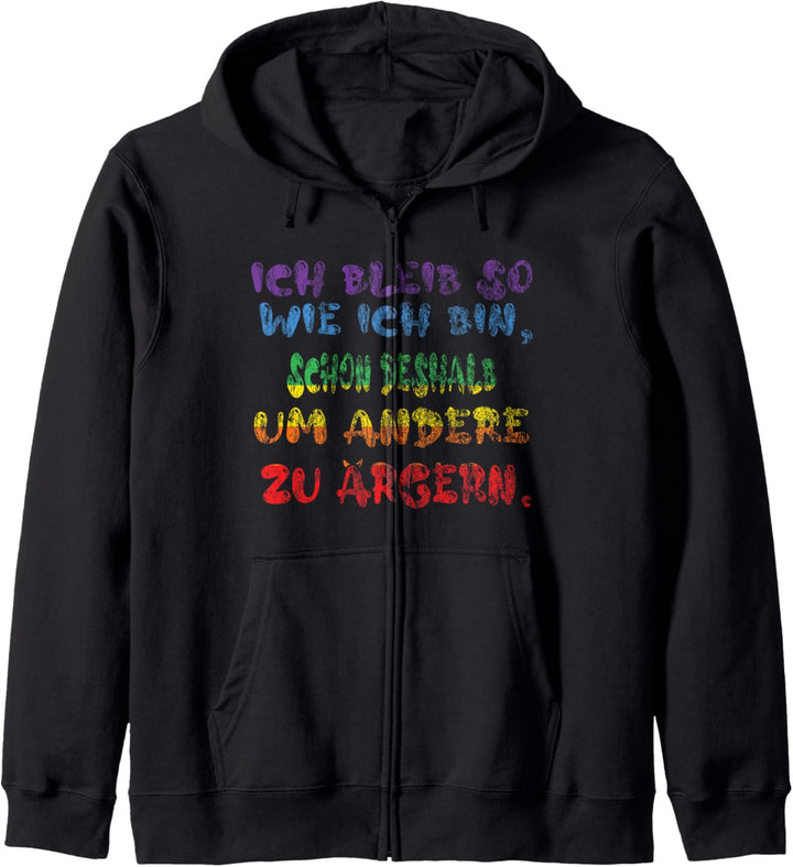 Regenbogen LGBTQ , ich bleibe so wie ich bin Kapuzenjacke