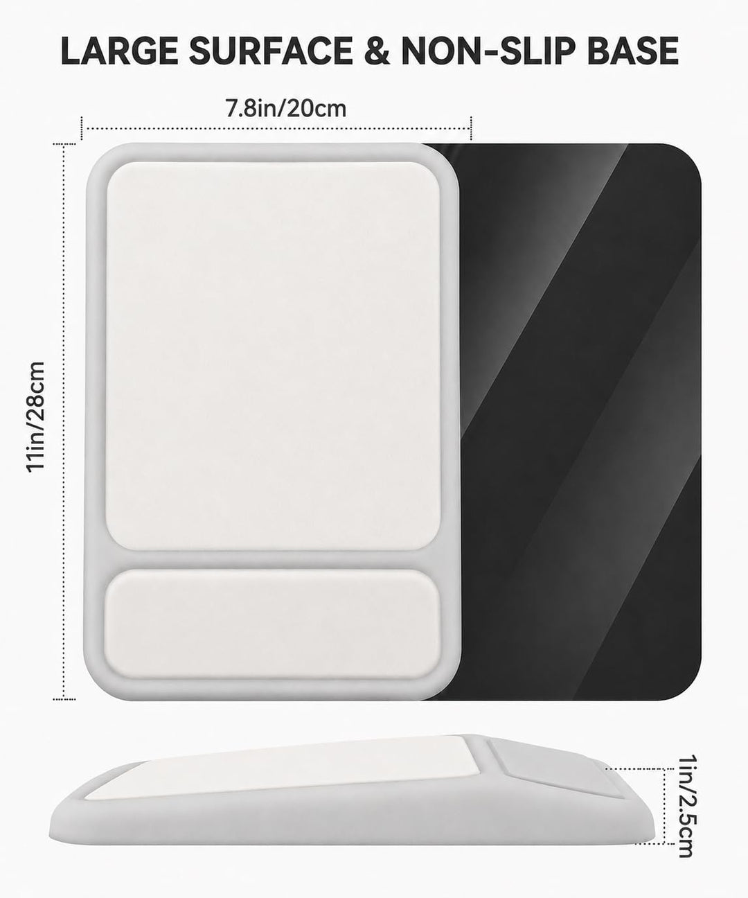 Mauspad Ergonomisches mit abgeschrägter Handauflage,Progressive druckfreie Unterstützung, Memory-Sch