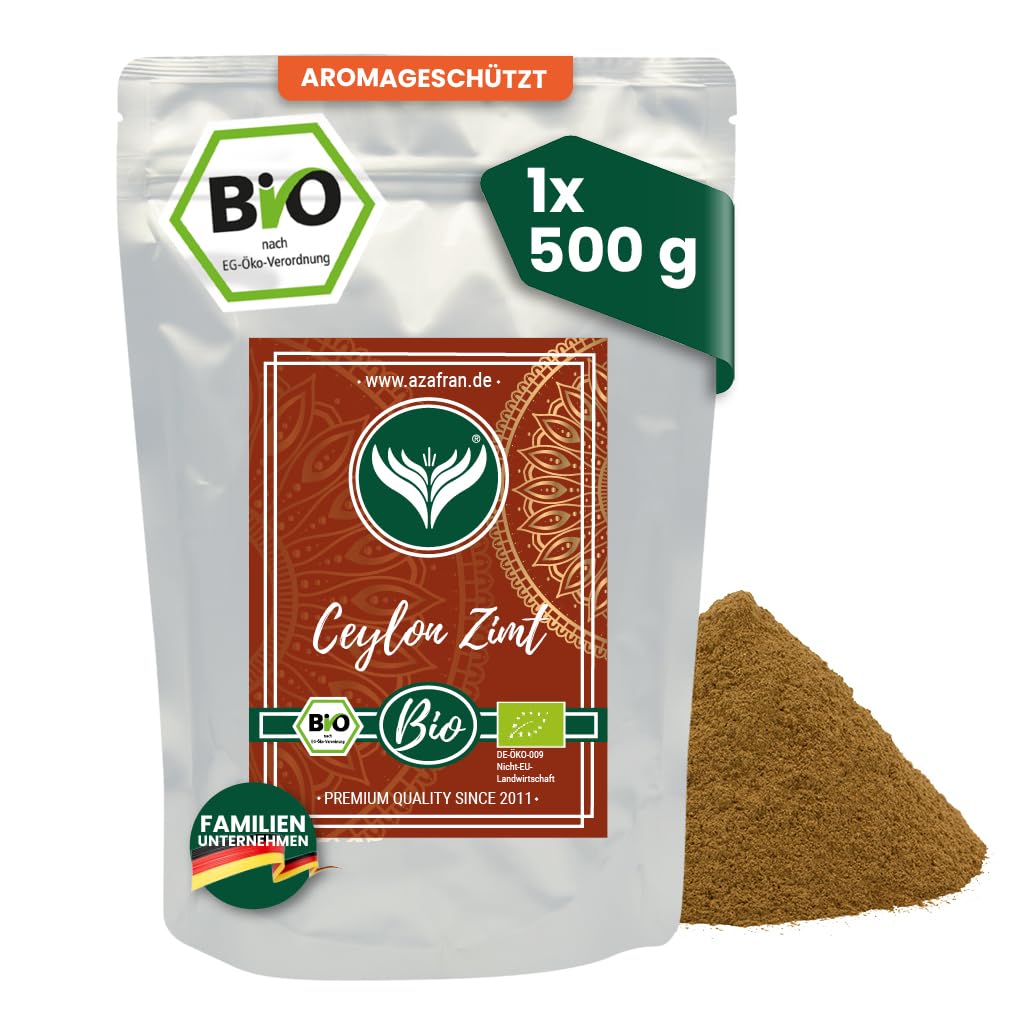 Azafran BIO Ceylon Zimt gemahlen Zimtpulver 500g