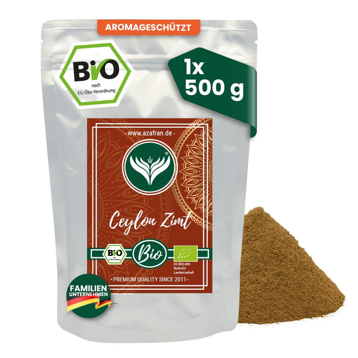 Azafran BIO Ceylon Zimt gemahlen Zimtpulver 500g