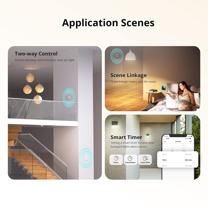SONOFF ZBMINIL2 Zigbee Smart Schalter,4 Stück 2 Way Smart Switch(Kein Neutralleiter Erforderlich),Sm