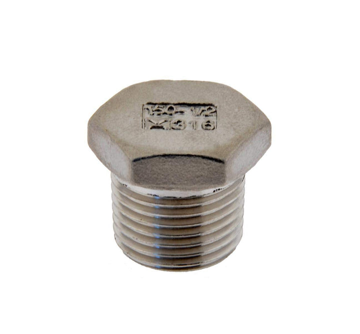 Verschlussstopfen mit Aussensechskant R 3", 16 bar Edelstahl Verschlusskappe 16 bar