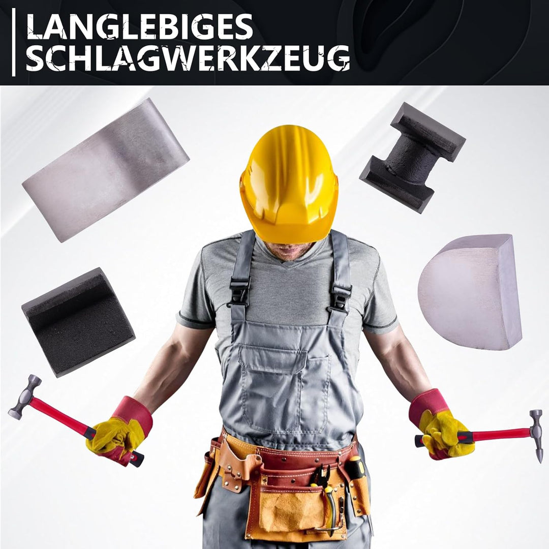 Teodute 7 Stück Karosserie Reparatur Set, Ausbeulwerkzeug Blech KFZ Karosserie Ausbeulsatz Dellen Re