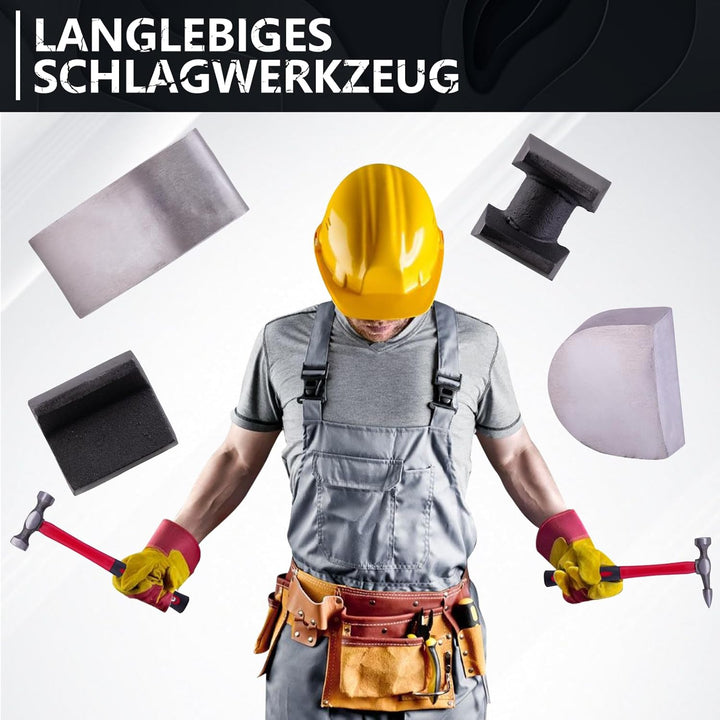 Teodute 7 Stück Karosserie Reparatur Set, Ausbeulwerkzeug Blech KFZ Karosserie Ausbeulsatz Dellen Re