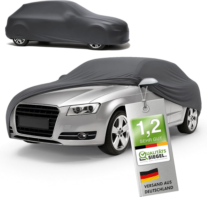 WALSER Premium Abdeckung Auto Indoor Stretch Plus Qualitätssieger Sehr Gut* Autoabdeckung Winter Aut