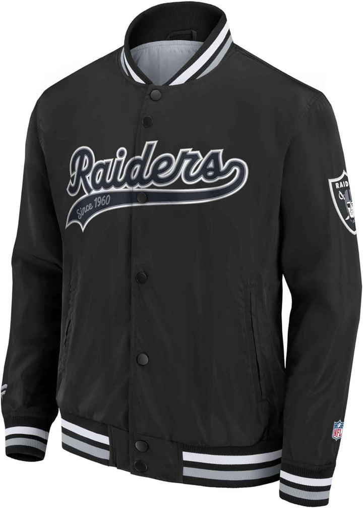 Fanatics Las Vegas Raiders NFL Sateen College Jacket, L