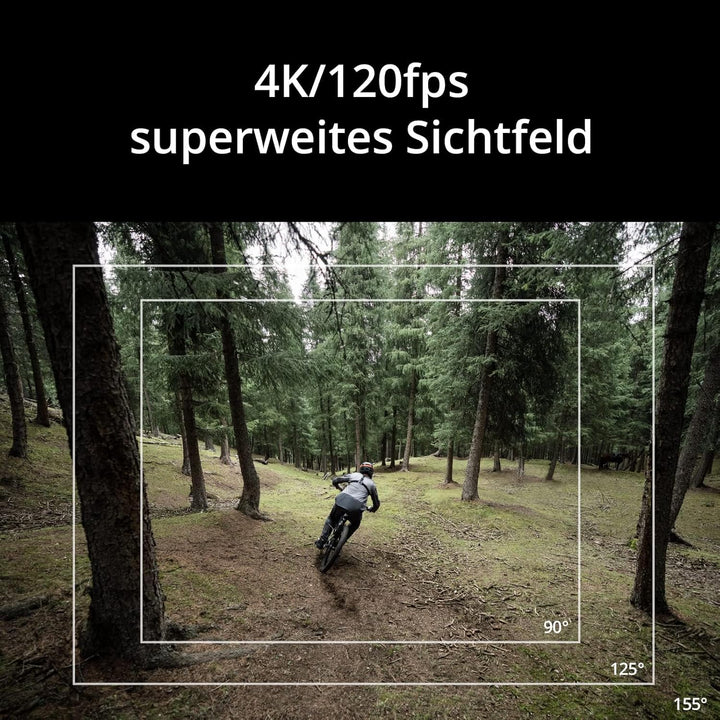 DJI Osmo Action 3 Outdoor Combo - 4K/120fps Action-Cam mit Brust- und Rucksackhalterung zum Wandern