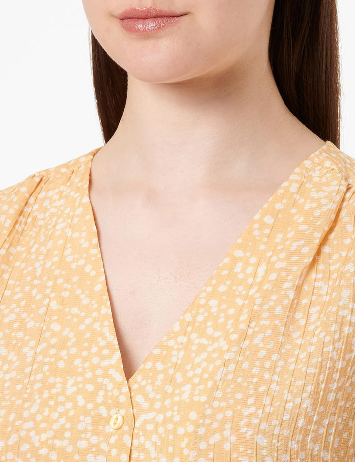 Noa Noa Damen Camillenn Shirt Tops 46 Print Yellow/White, 46 Print Yellow/White