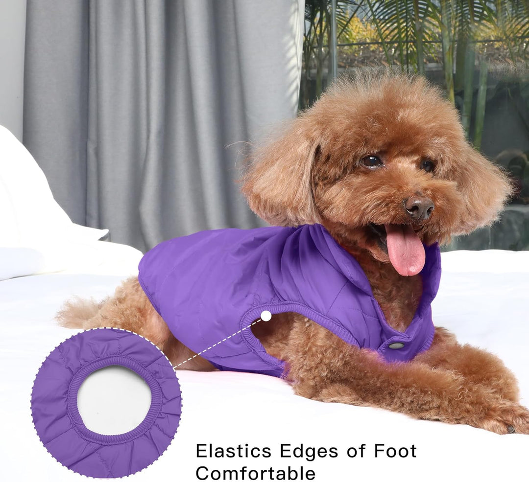 Fleece Hundejacke für Winter kaltes Wetter, Extra Weicher Hundemantel für Kleine Hunde, Winddichte W