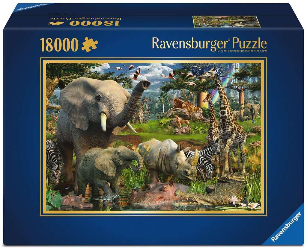 Ravensburger 17823 - David Penfound "At the waterhole" - 18000 Teile Puzzle (276x192 cm)