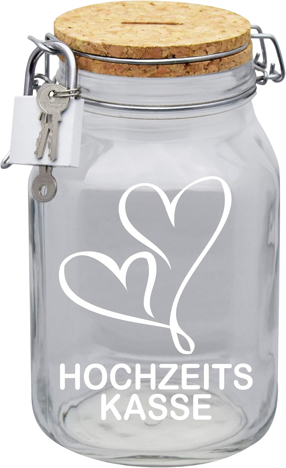 Spardose Hochzeitskasse Geld Geschenk Idee Transparent XL