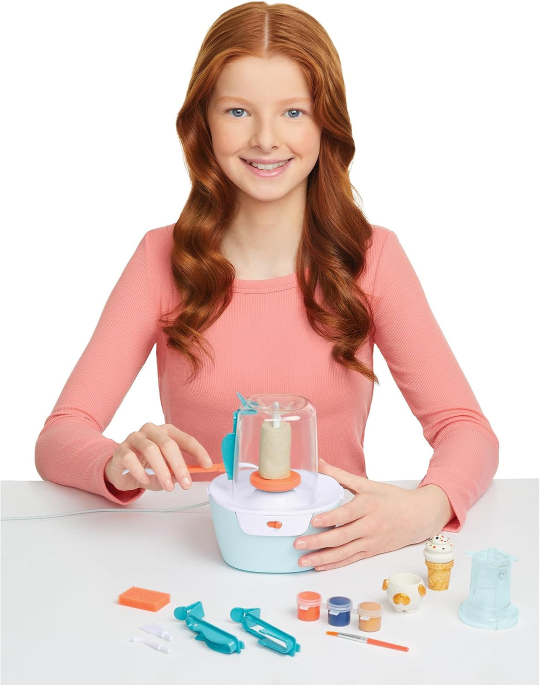 Make It Real 2901465 Mini Töpferstudio, DIY Töpferei Set und Modellier-Werkstatt für Kinder ab 8 Jah