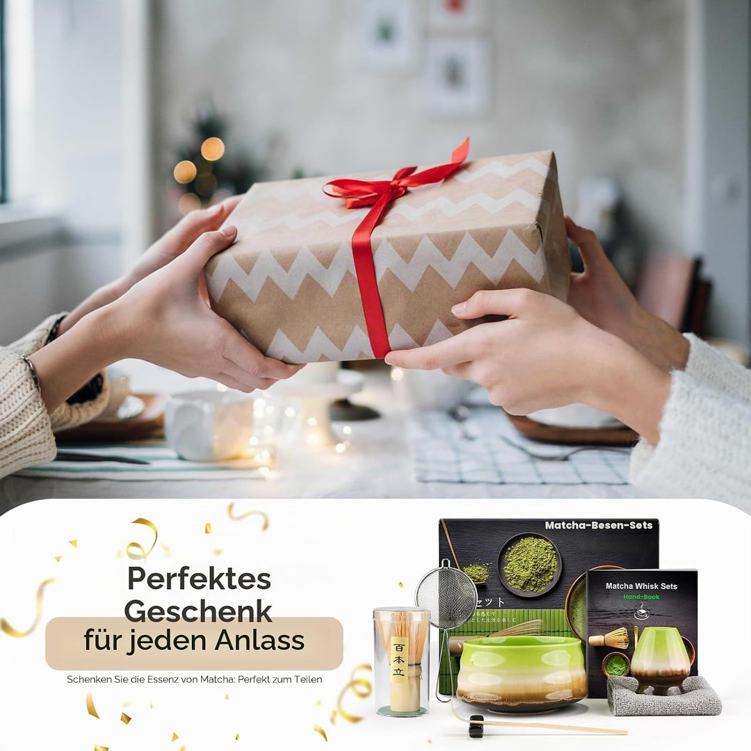 7PCS Matcha Kit Japanische Zeremonie, Bambuslöffel, Bambusschaufel, Peitschenhalter, Matcha-Set für