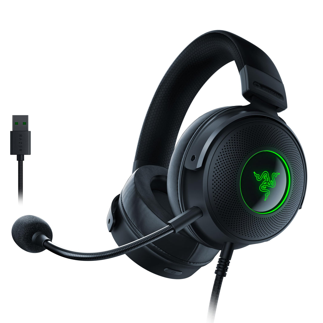 Razer Kraken V3 Hypersense - Kabelgebundenes USB-Gaming-Headset mit haptischer Technologie (TriForce