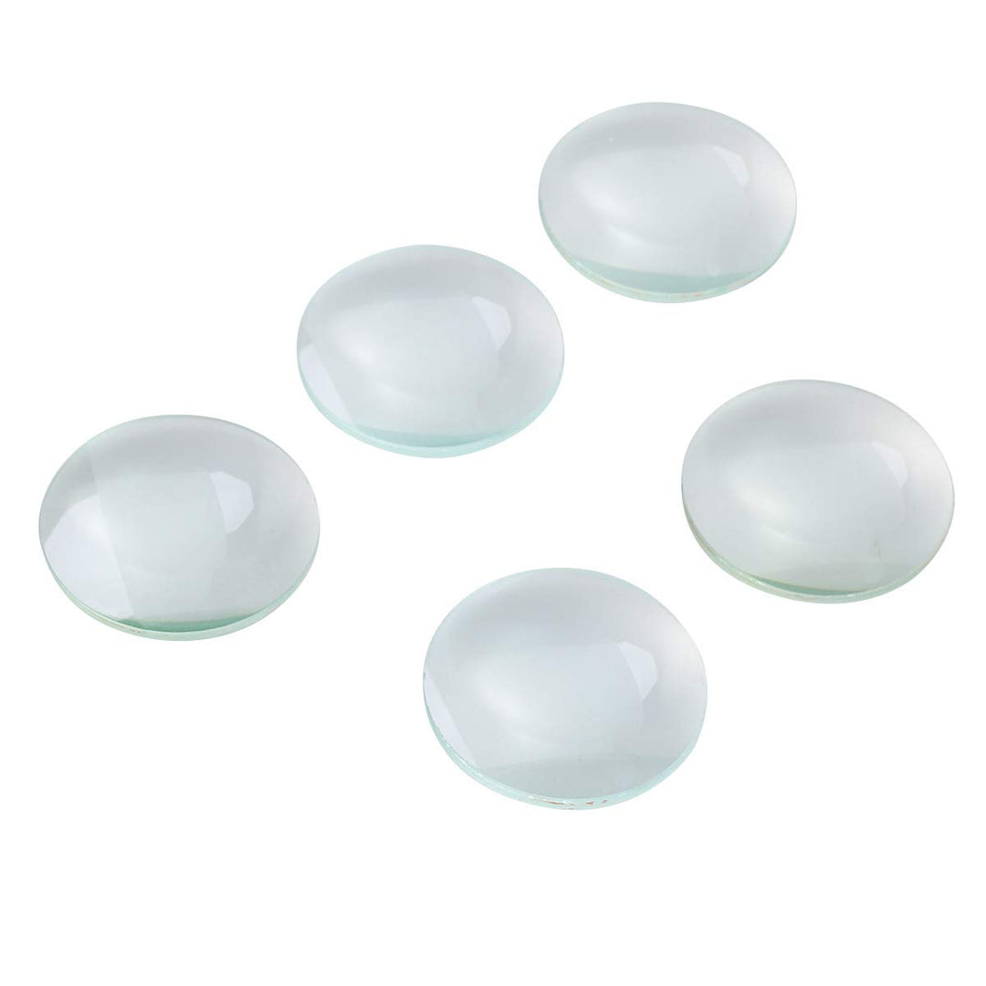 UKCOCO 5pcs Double Convex Glass Lens Optische Linse 50mm Durchmesser 100mm Brennweite für Labors